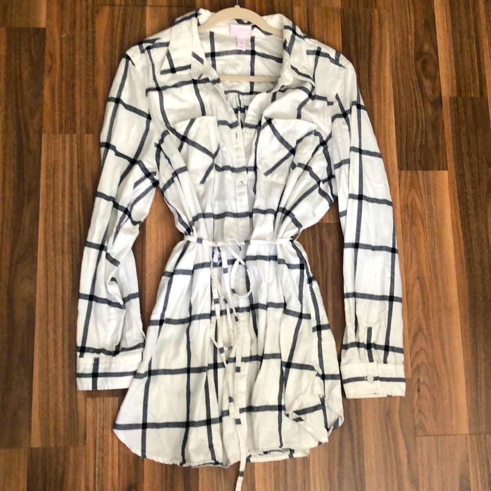 Black and white dress/cardigan.